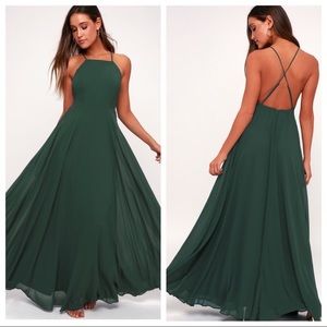 Stunning emerald green maxi dress